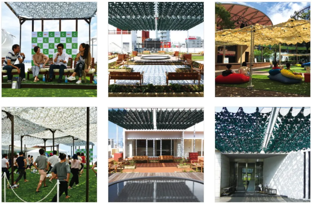 20秒で木陰の涼しさ｜植物のフラクタル構造を活用した遮熱テント